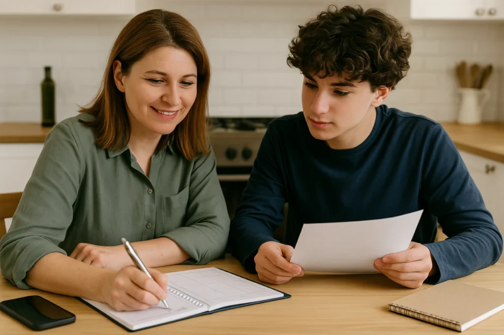 The Parent’s Guide to Creating a Personalized Study Plan for Teens 4 parent creating study plan with teenager son